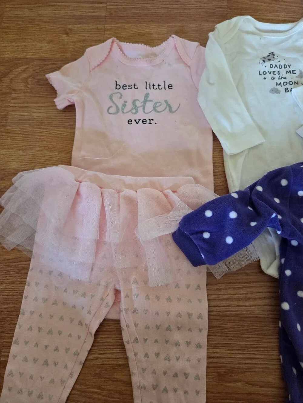 Carter's Girl's 6M Bundle 5pc NEW 'Best Little Sister Ever' Tutu Set Pink